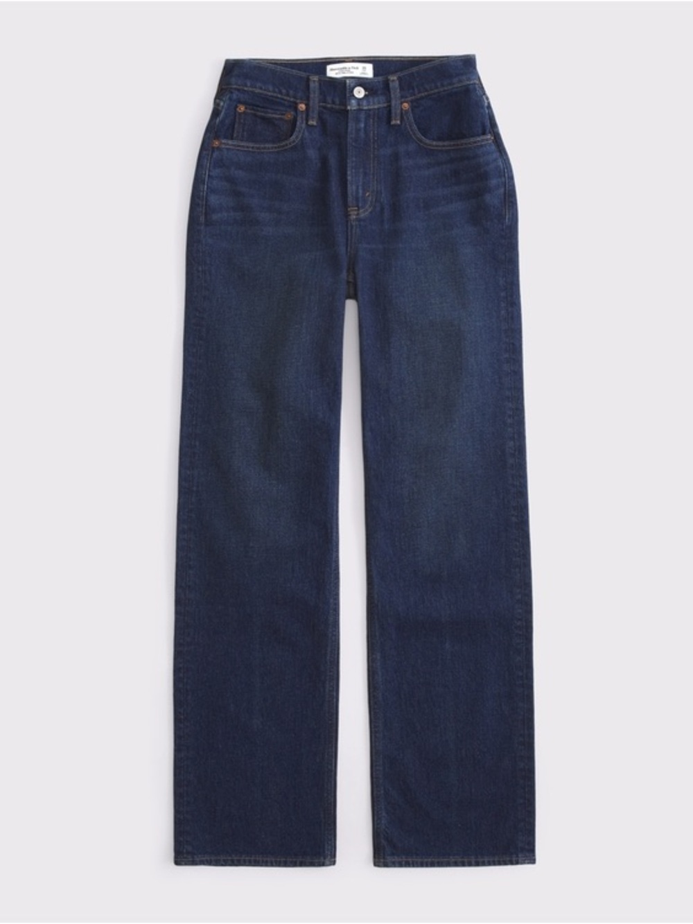 Abercrombie & Fitch Curve Love High Rise 90s Relaxed Martini Embroidered Jean
